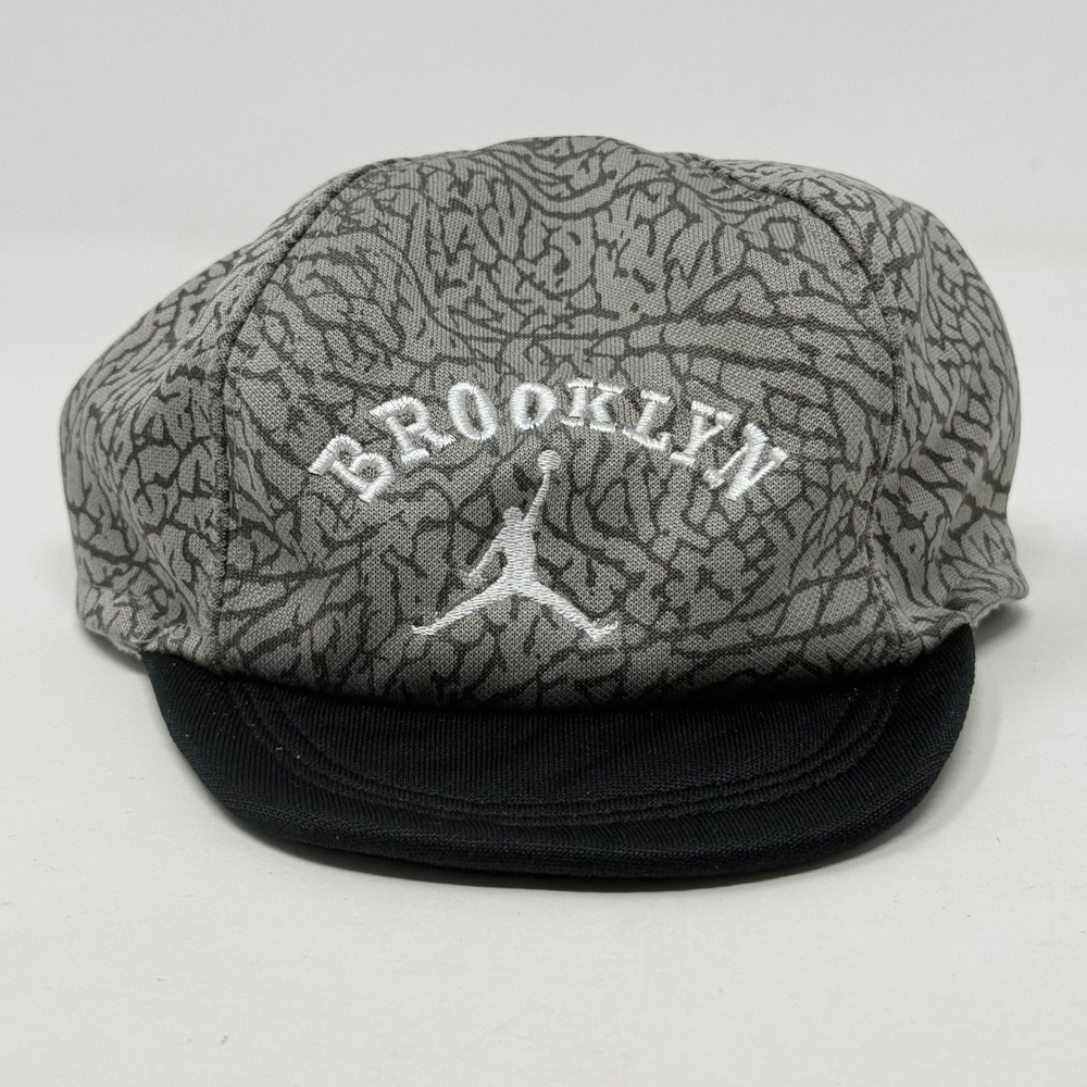 Jordan Brooklyn Elephant Print Grey Black Infant Hat Cap 12M Jumpman 7993-023